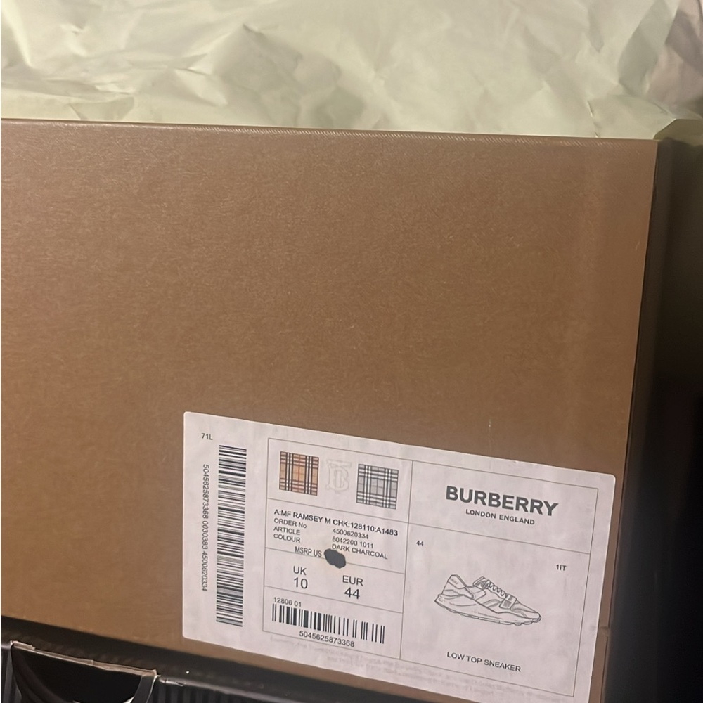 Burberry Men's Dark Gray Sneakers - Picture 4 of 5